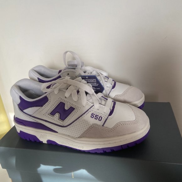 NEW BALANCE 550 BB550WR1 PURPLE WHITE BRAND NEW SIZE 5 US MENS - Picture 5 of 7